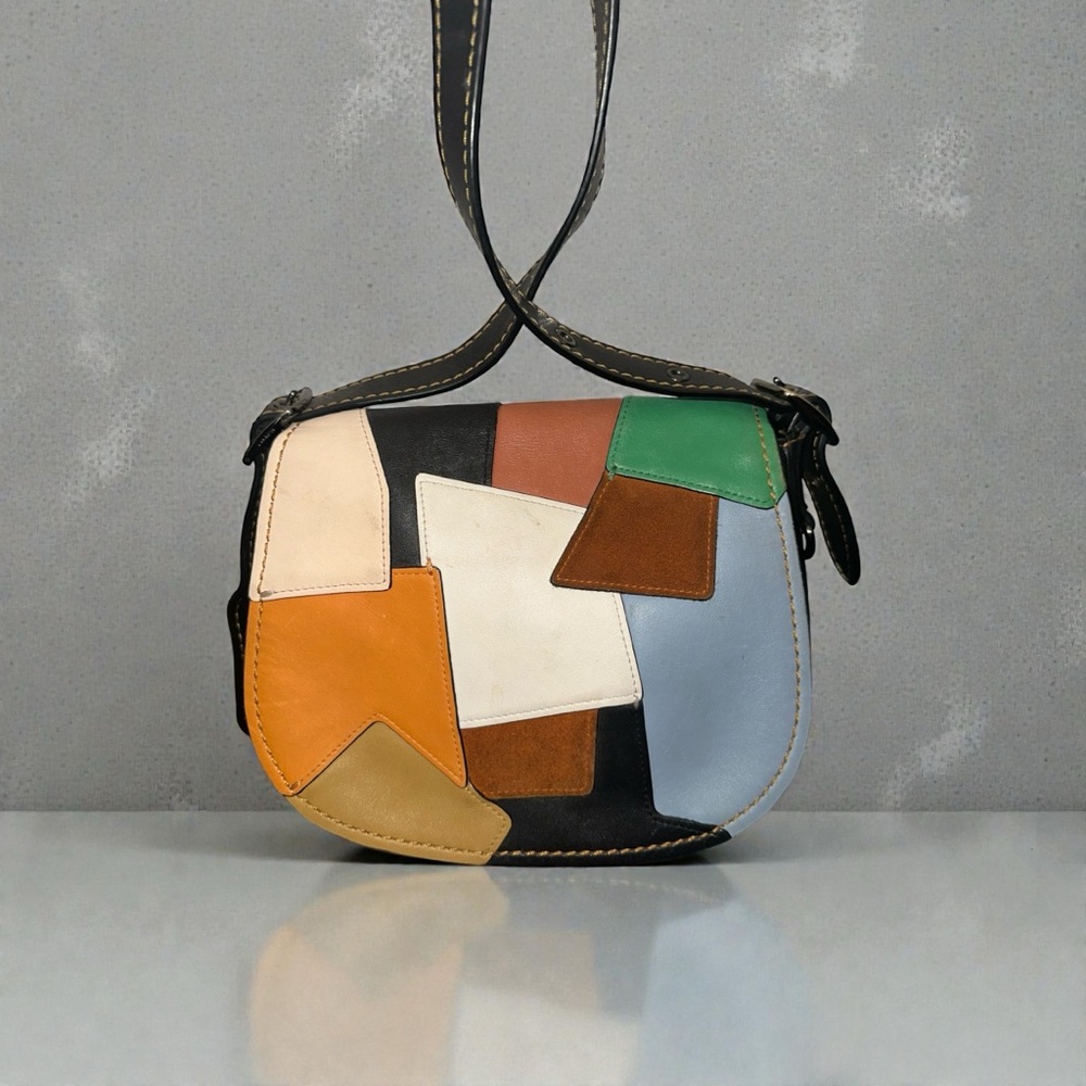 Coach 1941 Saddle 23 75th Anniversary Patchwork Leather/Suede Bag